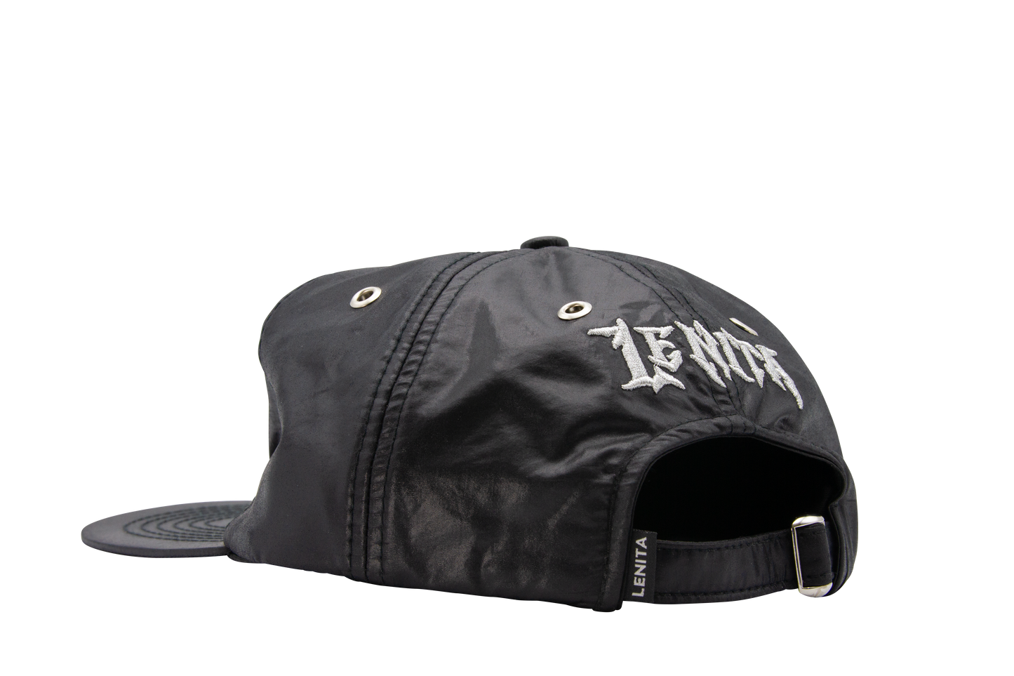 goiaba x LENITA Pinched Front Hat - Shiny Black
