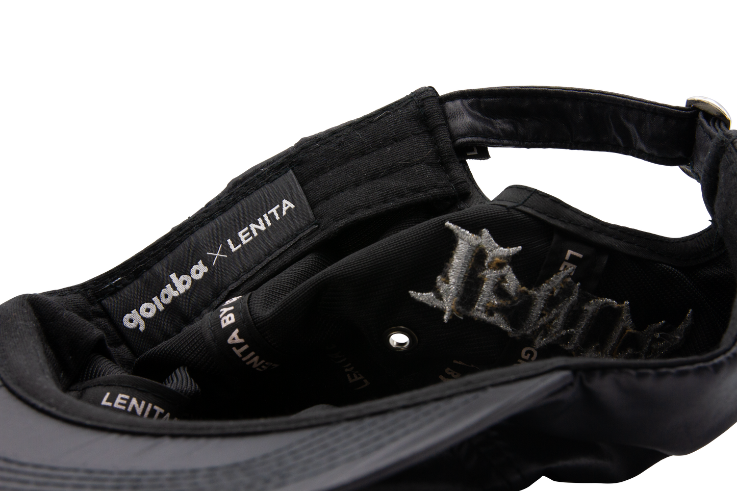 goiaba x LENITA Pinched Front Hat - Shiny Black