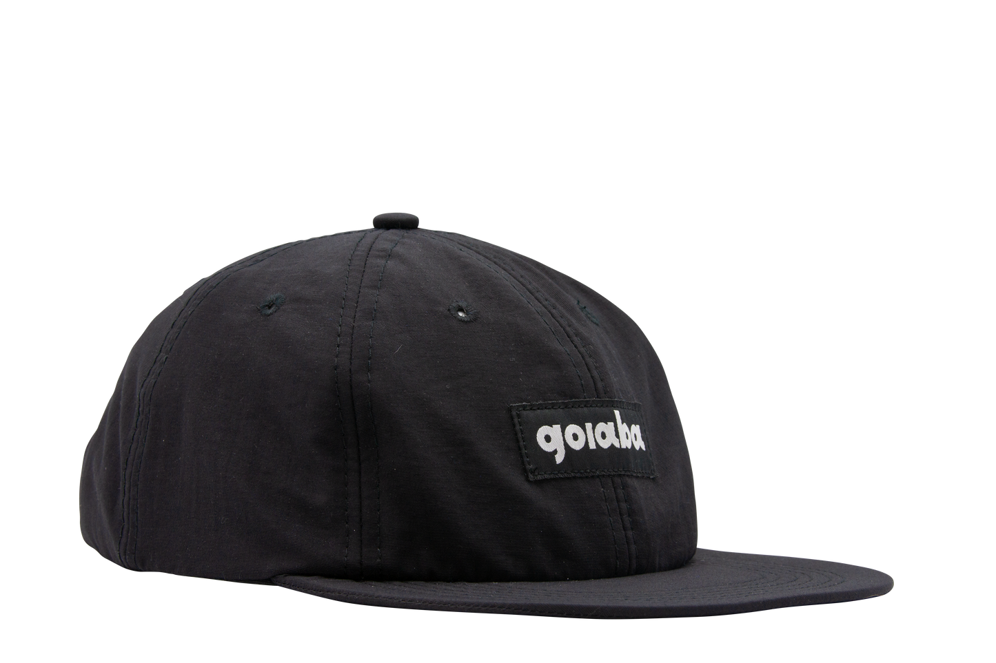 6-Panel Nylon Hat - Black