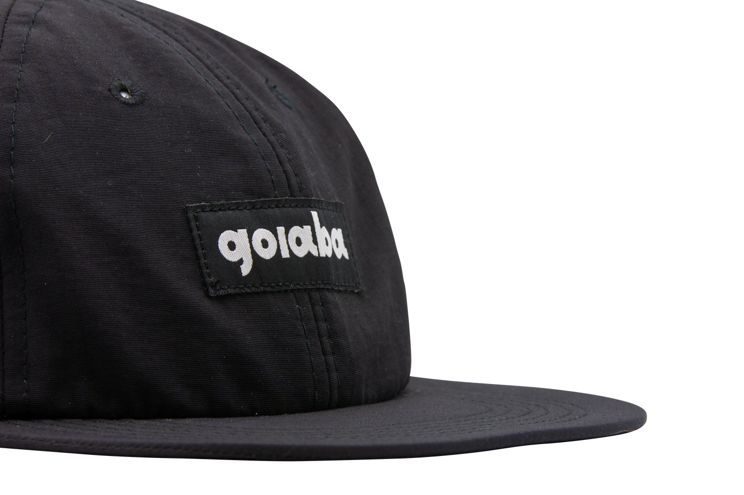 6-Panel Nylon Hat - Black