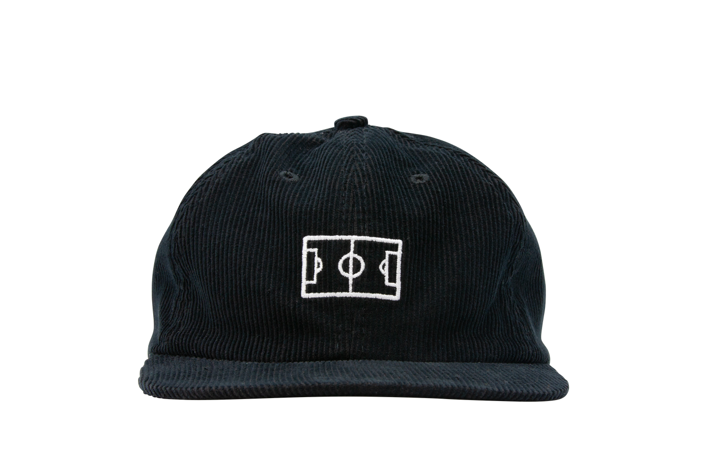 Campo 6-Panel Corduroy Hat - Black