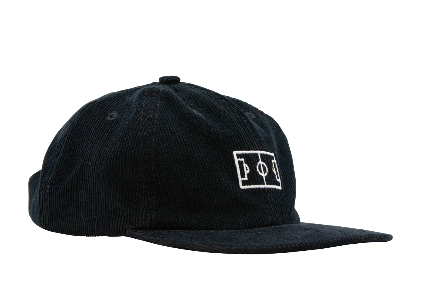 Campo 6-Panel Corduroy Hat - Black