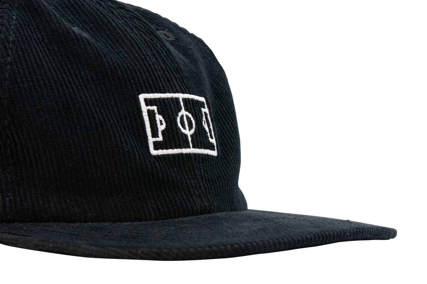Campo 6-Panel Corduroy Hat - Black