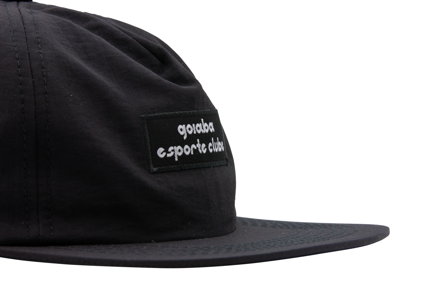 Pinched Front Nylon Hat - Black